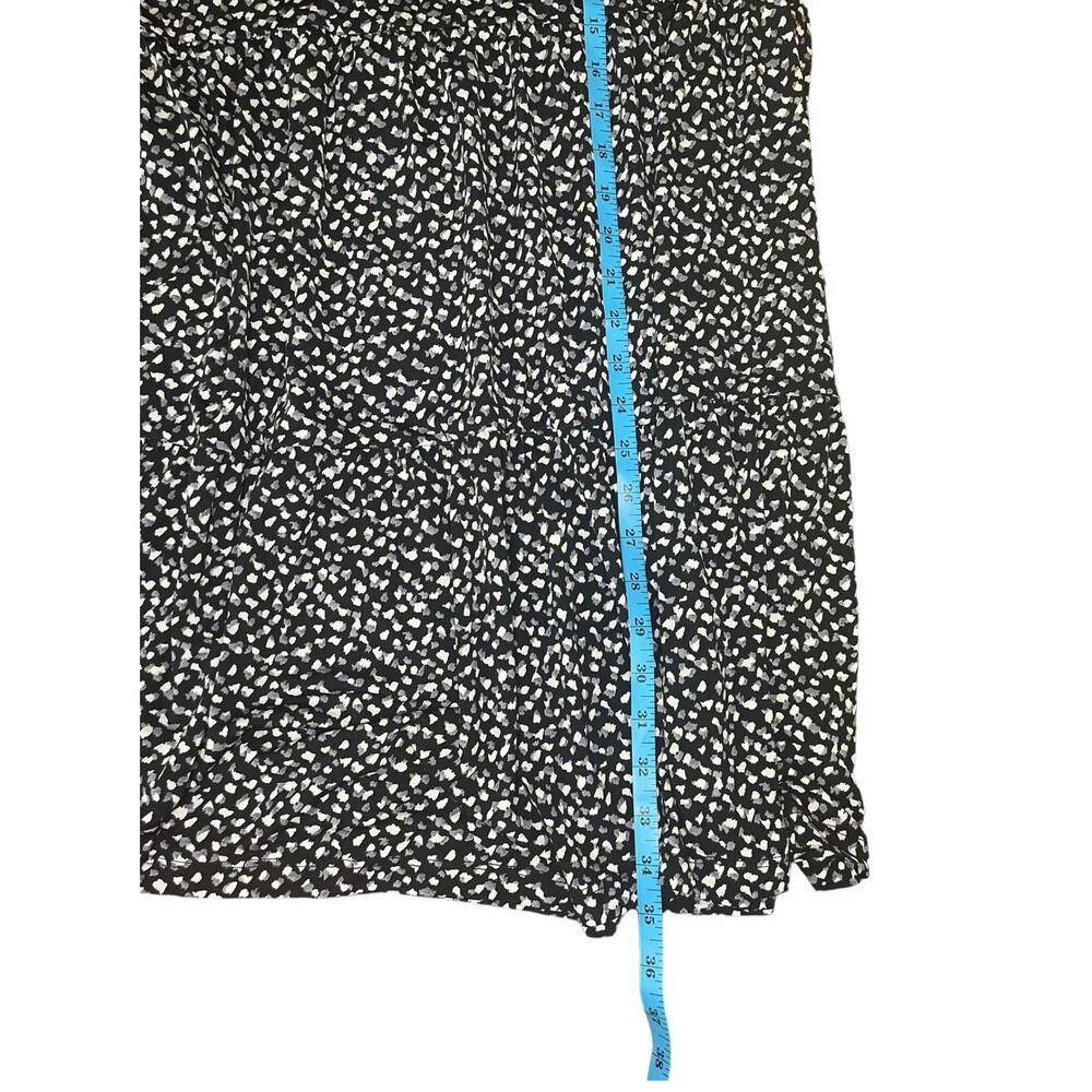 Rielle Ruffle Mock Neck Mini Tent Black Grey White Party Dress Size XL - NWT - Picture 12 of 13